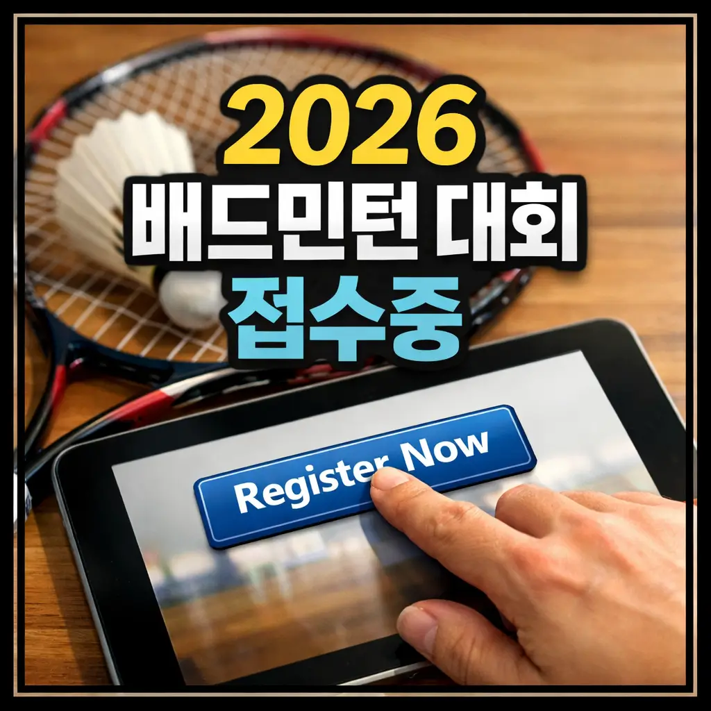 2026년 배드민턴 동호회 접수 중 대회 모아보기