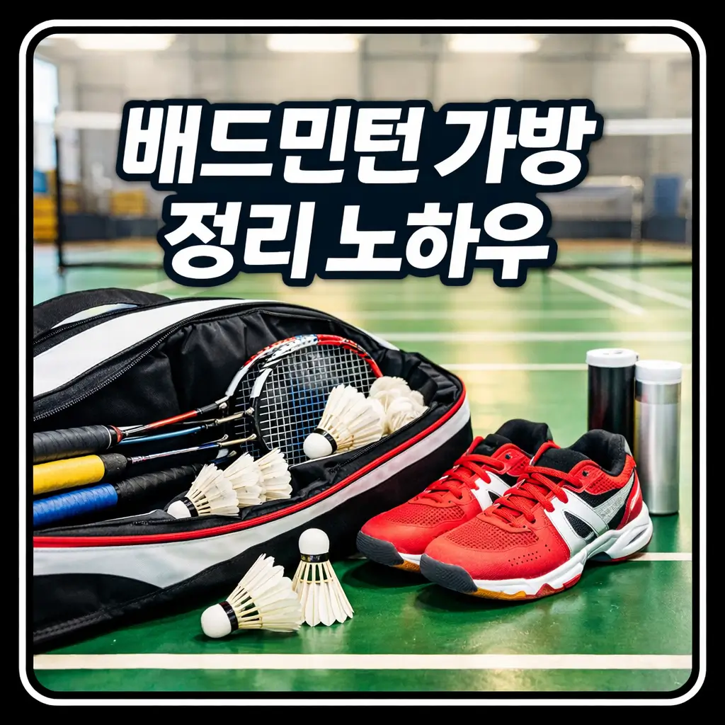 배드민턴 가방 수납 구성, 라켓 수, 이동 편의성 안내